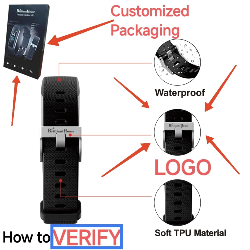 BrilliantHouse Fitness Tracker with Blood Pressure Heart Rate Oxygen Monitor, Activity Sleep & Temperature Smart Watch IP68 Waterproof Pedometer Step Counter for Kids Man Women S5