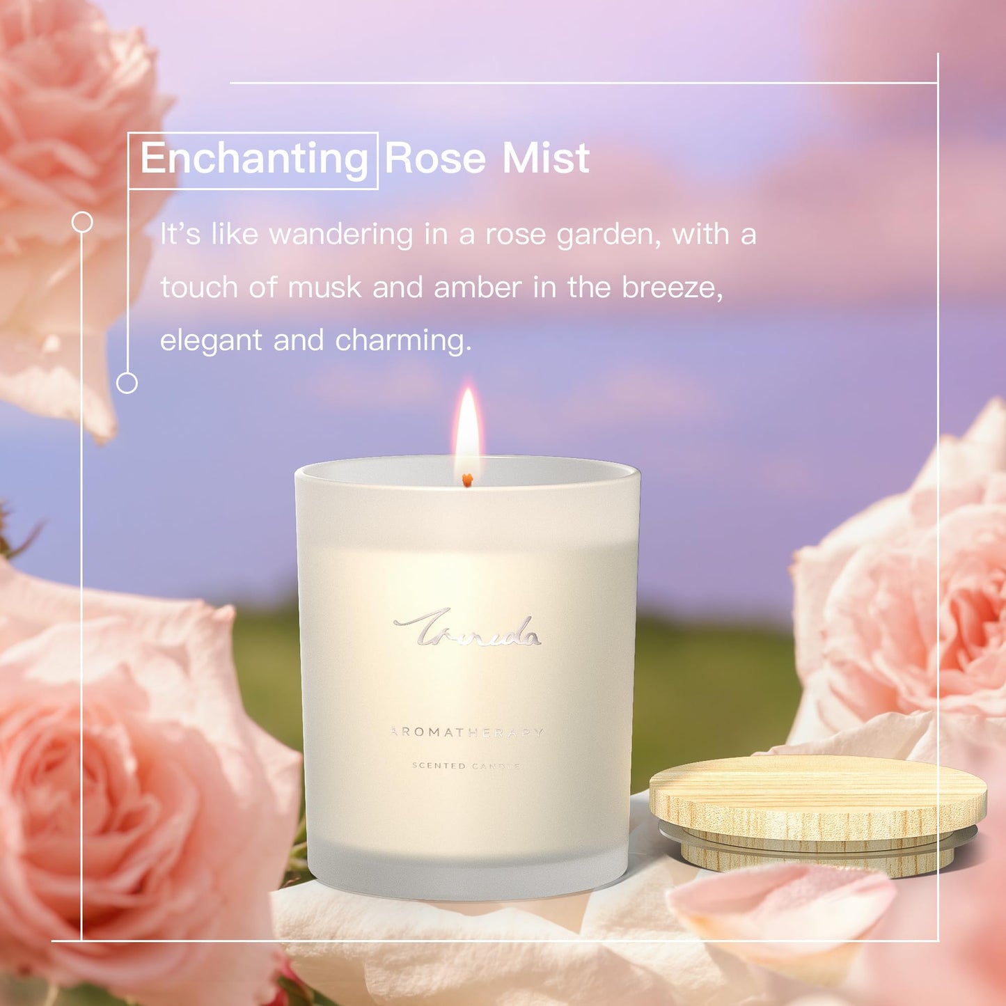 TRINIDa Scented Candles 120Hrs, Soy Candles for Home Scented, Aromatherapy Candle Set, Lavender Candle Gifts for Women Birthday