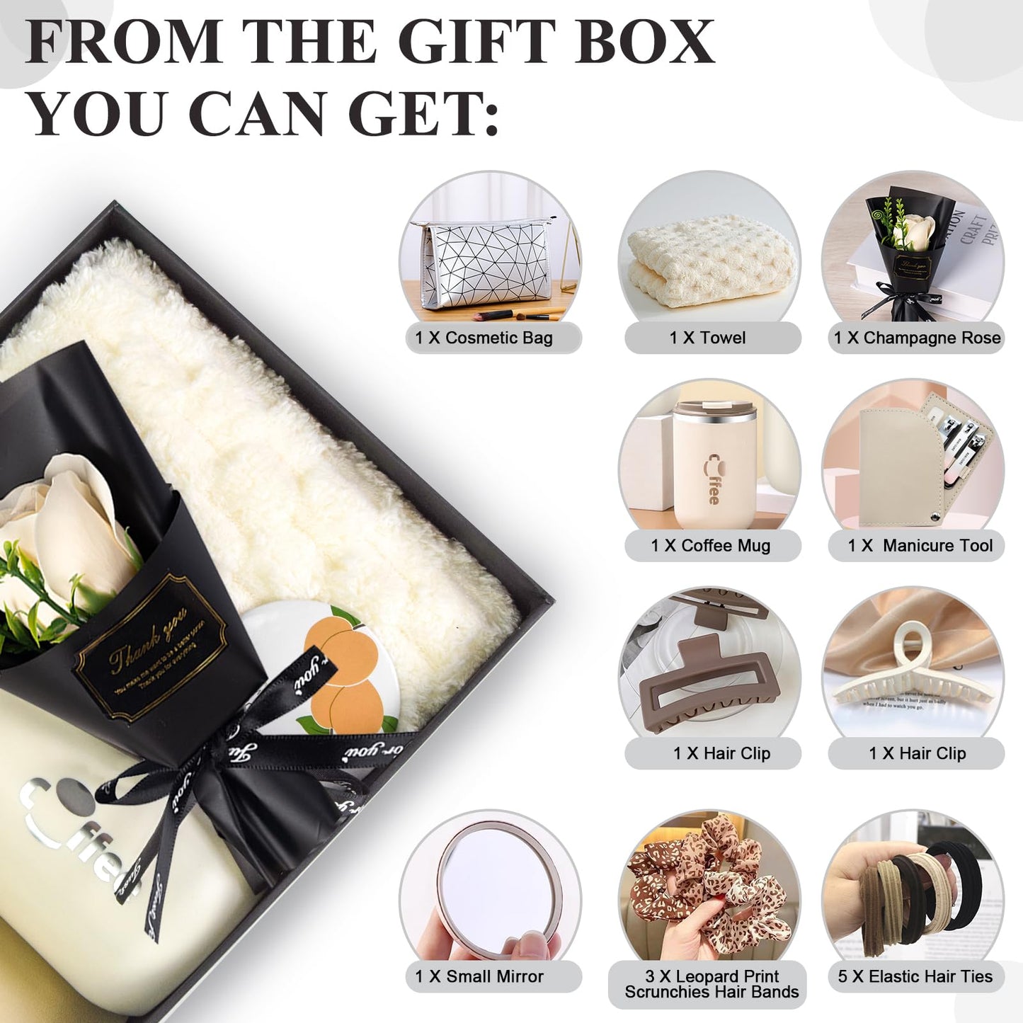 Birthday Gifts for Women, Happy Bestie Birthday Gift Basket for Women, Mom, Wife, Girlfriend, Sister, Christmas, Valentine's Day, Mothers Day Gifts