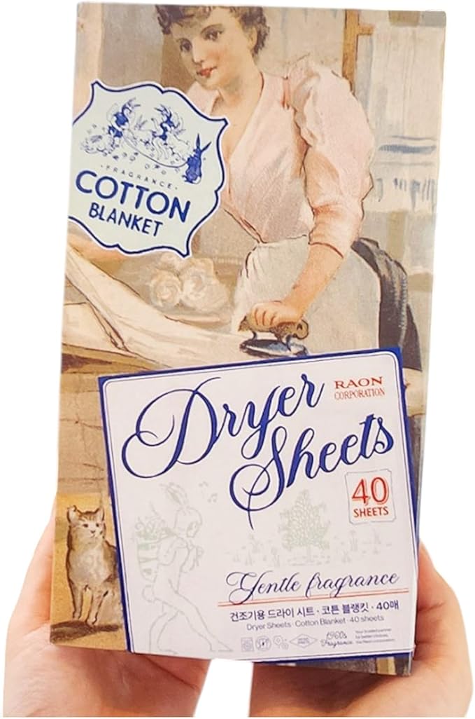 Dryer Sheets Fabric Softener – 40 Count | Anti-Static, Gentle on Clothes & Skin | Peony, Lavender, Cotton (Available in Multiple Scents) (Lavender Field)