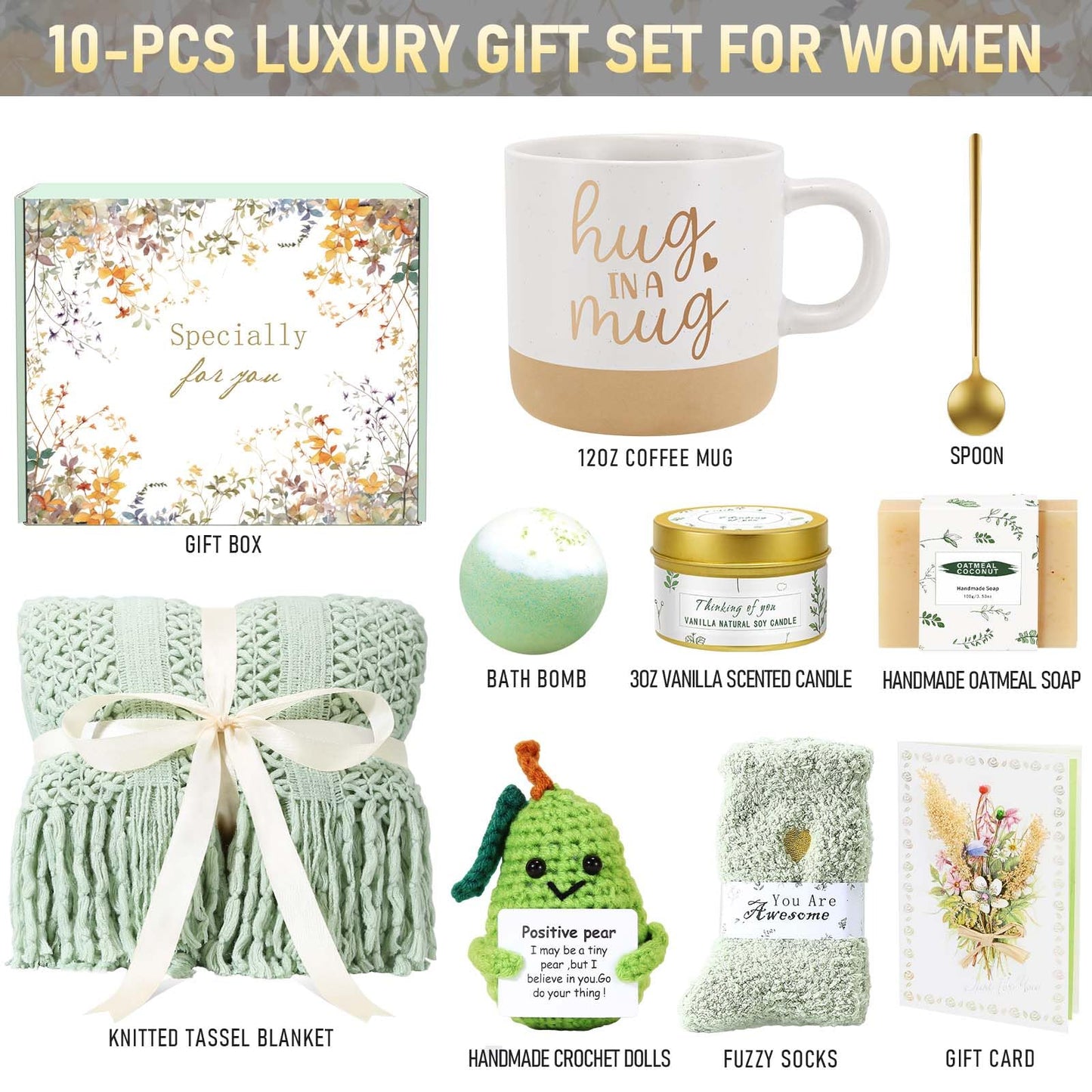 Birthday Gifts for Women Self Care Gifts Get Well Soon Gifts, Inspirational Sympathy Gift Baskets Spa Gifts, Mothers Day Valentines Day Christmas Gifts for Women Mom Her Wife Friend Sister Grandma