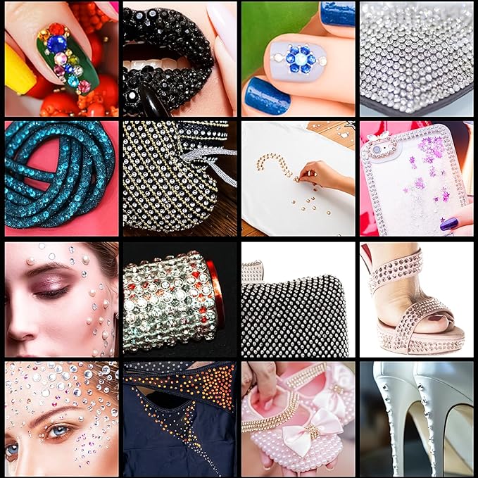 Self Adhesive Face Gems and Pearls for Makeup, Festival Jewels, Hair Gems, Rhinestone Stickers for Face, Eye, Makeup, Nail, Body, Crafts 3/4/5/6 mm 975Pcs (23.Pearl_whiteab)