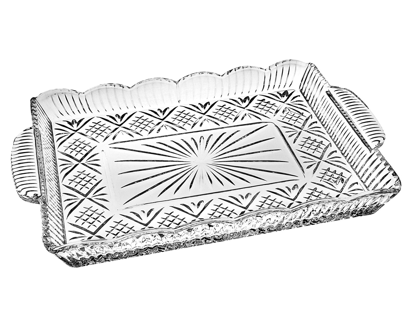 Godinger Dublin Serving Tray, Serving Platter, for Appetizers, Desserts, Snacks & Fruit - 16" x 10.5"