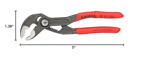 KNIPEX Tools - Cobra Water Pump Pliers (8701125), 5-Inch,Red and Silver