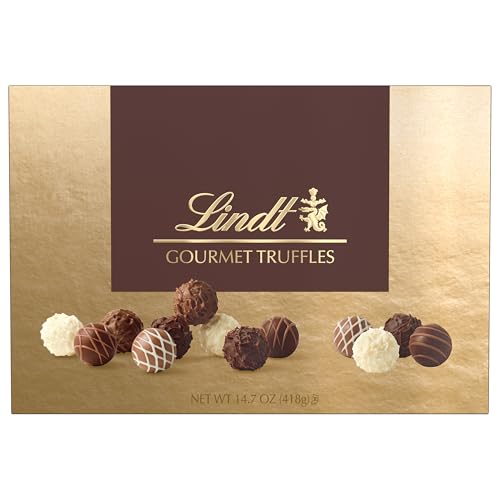 Lindt Gourmet Chocolate Truffles Gift Box, Assorted Chocolate Candy for Mother's Day Gifts, 26 Count, 14.7 oz. Box