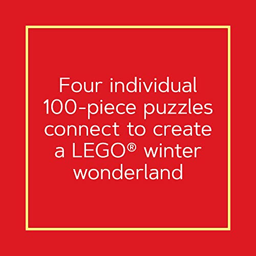 Lego Christmas Train Puzzle: Four Connecting 100-Piece Puzzles (Jigsaw)