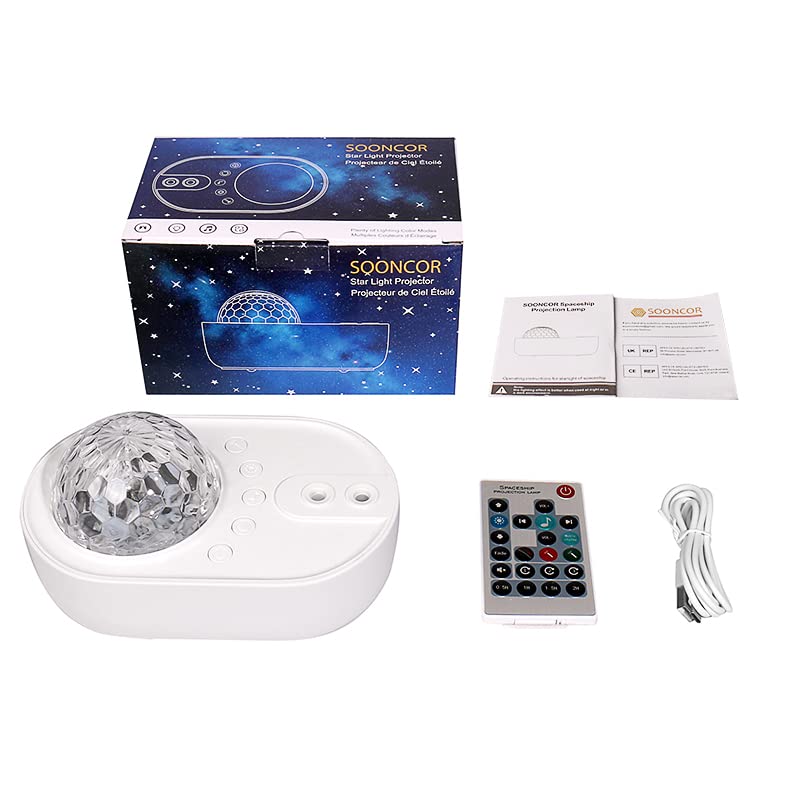 Galaxy Star Night Light Projector LED Ocean Wave Bluetooth Music Speaker with Remote Control for Bedroom, Home, Room Decor