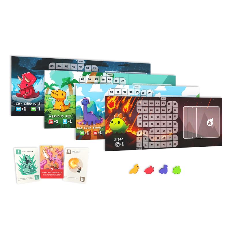 Unstable Games - Happy Little Dinosaurs Base Game - Competitive Sabotage Funny Family Card Game For Kids, Teens, Adults - 2-4 Players