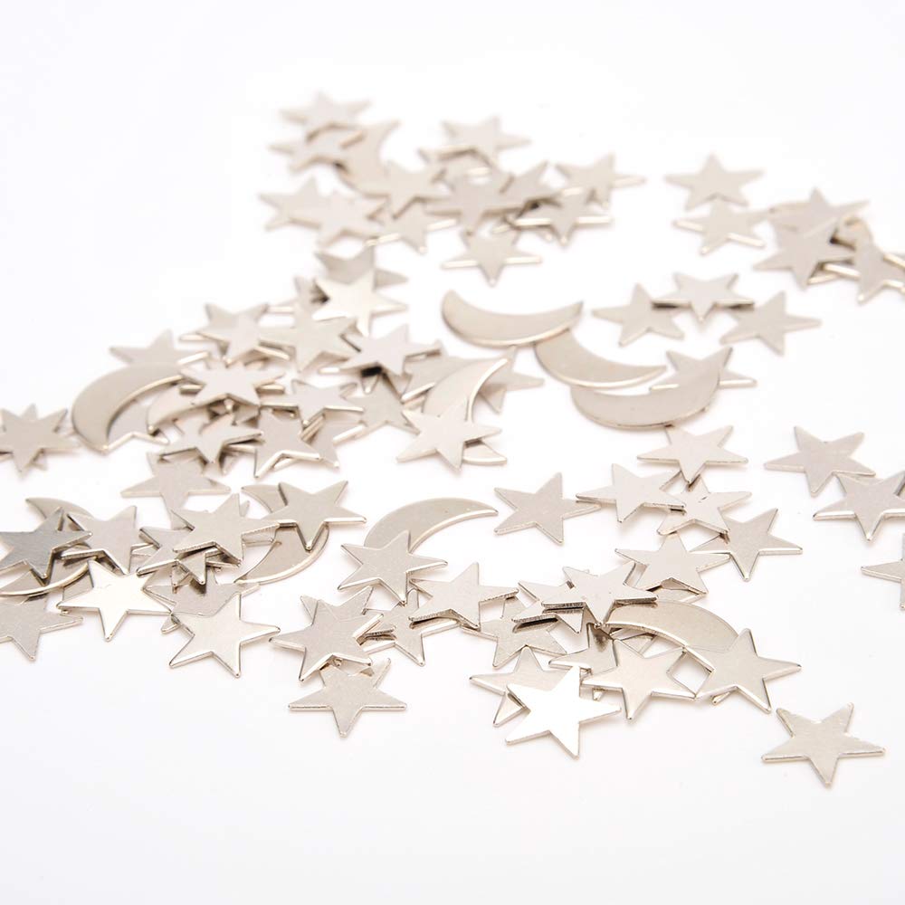 PowerTRC Magnetic Desktop Sculpture (Moons and Stars) | Mini Magnetic Art Decoration for Desktop | Fun Stress Relief Office Gift (2 Packs)