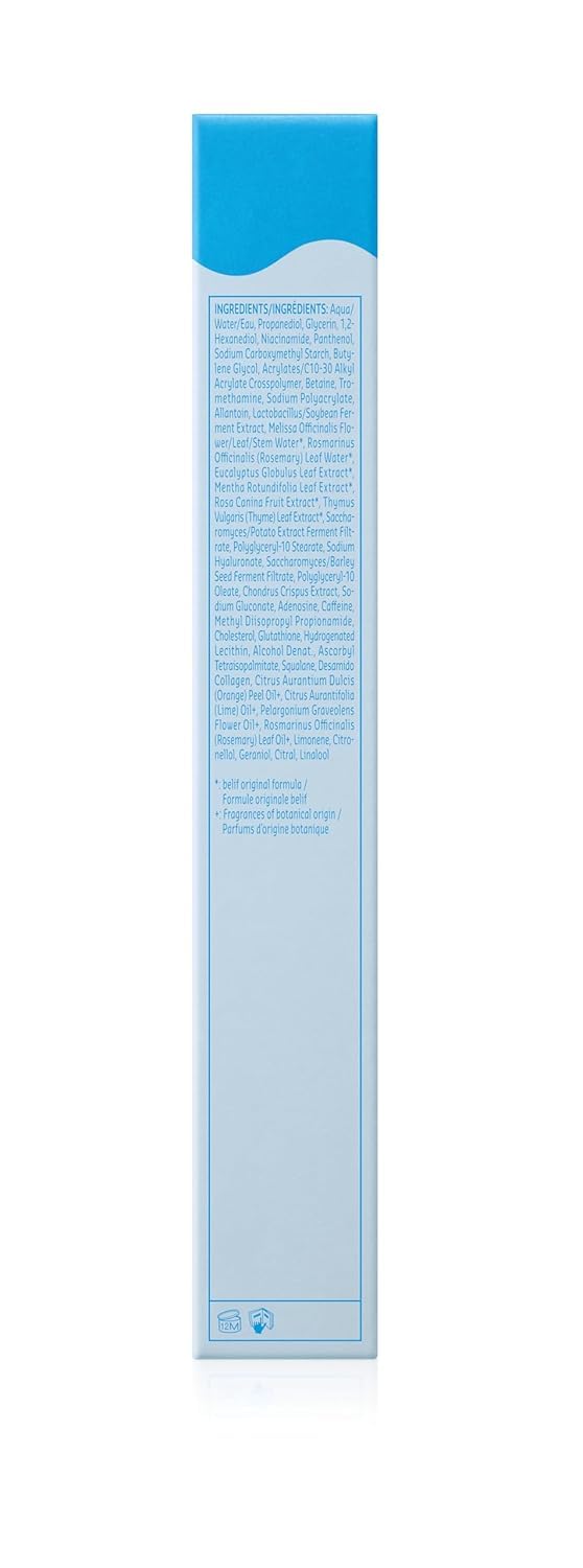 belif Aqua Bomb Cooling Eye Gel - Caffeine & Hyaluronic Acid for Puffiness & Hydration, Niacinamide & Vitamin C for Dark Circles, Adenosine & Collagen for Plumping & Firming, Korean Skin Care