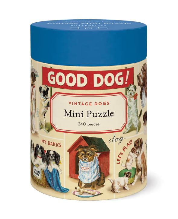 Cavallini Mini Puzzle, Vintage Dogs, 240 Pieces