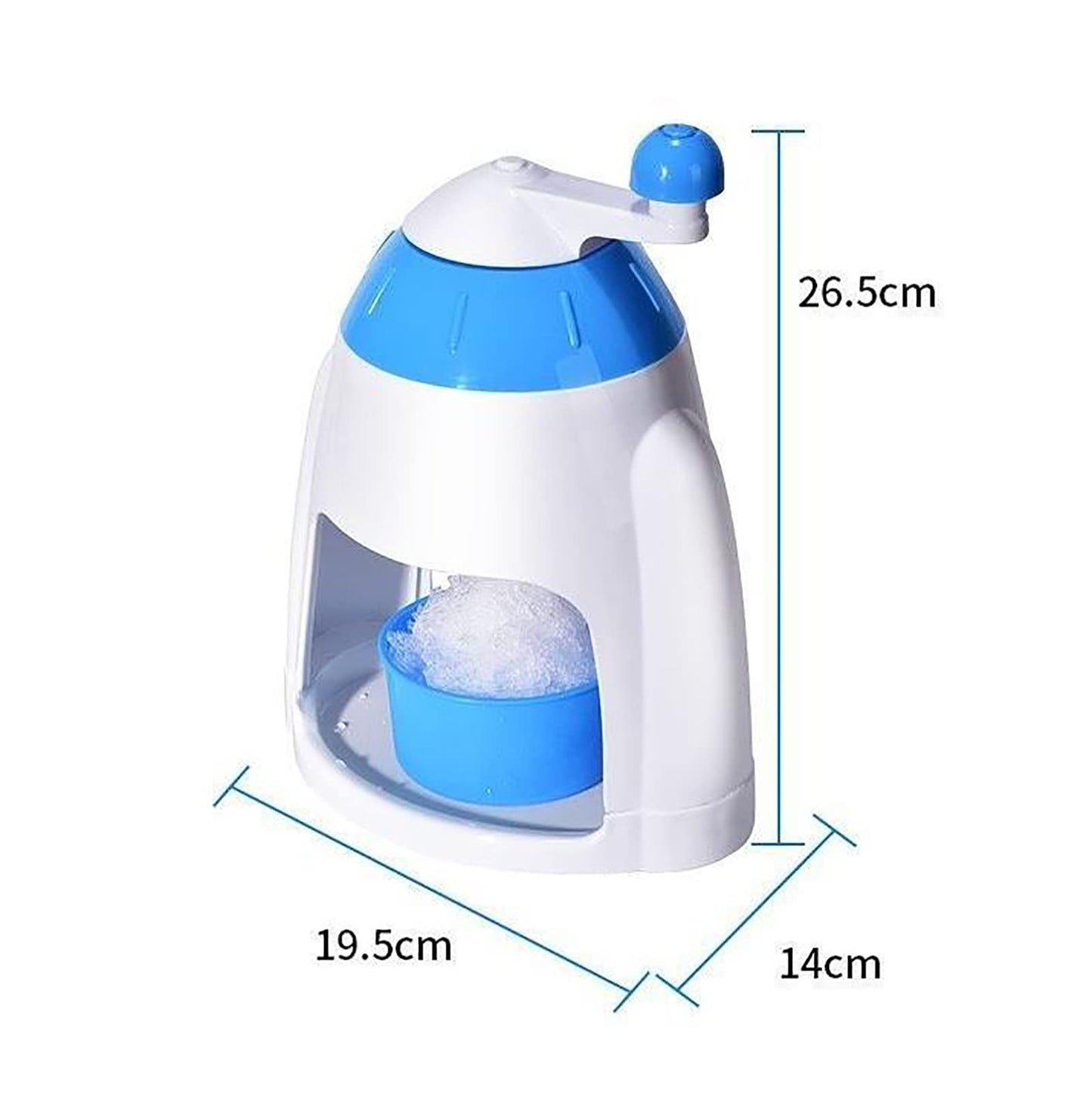 PAILON Household Hand Crank Ice Shaver Machine, Mini Manual Ice Crusher, Portable Ice Shaver and Snow Cone Machine, for Snow Cone, Slush, Shaved Ice