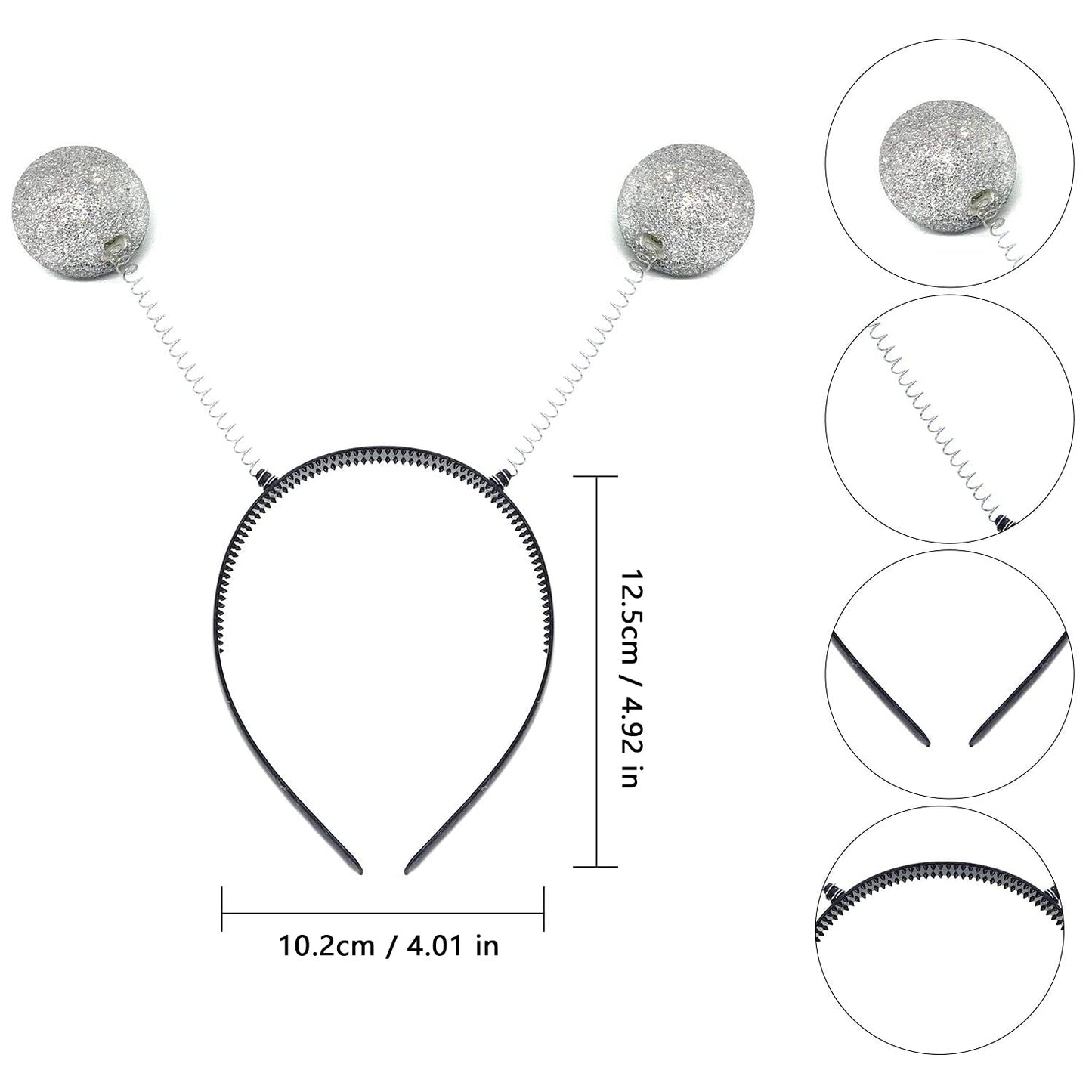 itechpanda 4 Pairs Green Plastic Alien Glasses, 4 Pieces Martian Antenna Headband Boppers Sunglasses Headbands for Fancy Dress Party Halloween Decoration Kids and Adults