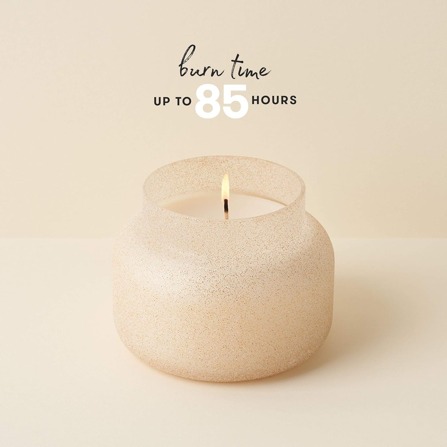 Capri Blue Signature Glam Jar Candle - Long Lasting Soy Wax Blend - Glitter Candles for Home Scented with Luxury Holiday Scents (Pumpkin Dulce, 19 oz)