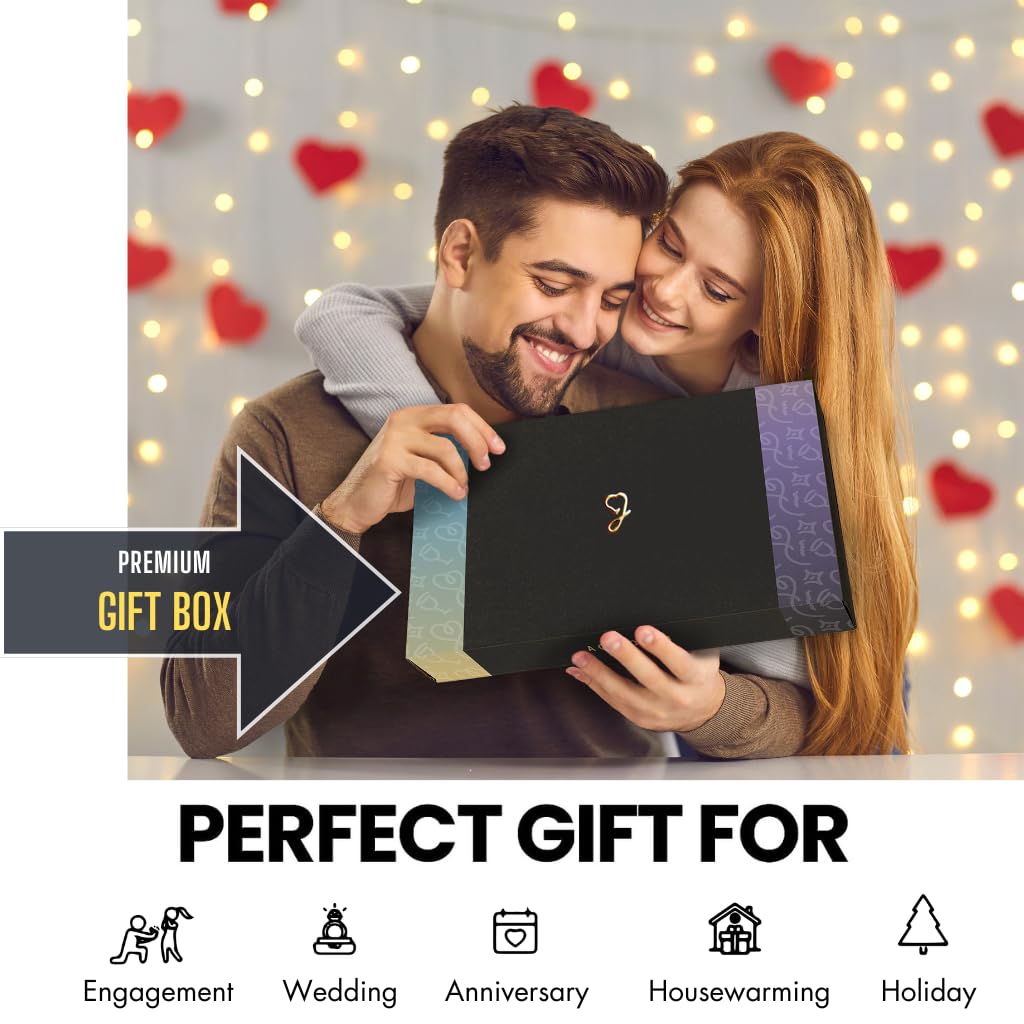 Personalized Cutting Board with Name Engraved Wedding Gifts, Unique Christmas Gift for Family, Wooden Anniversary Charcuterie Board Kitchen & Housewarming Gifts for Couples