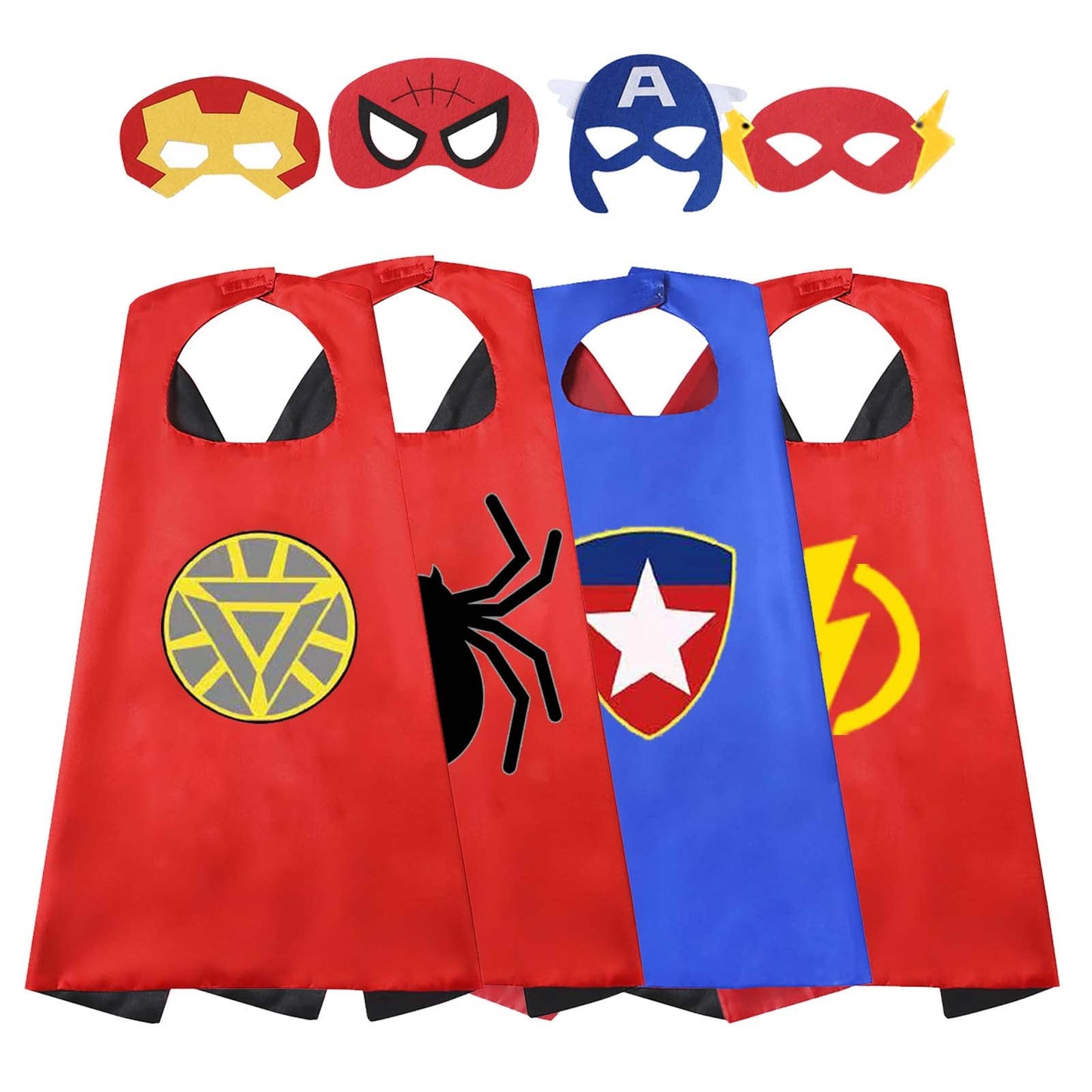Birthday Gifts for 6 Year Old Boys -Party Supplies for Kids, Superhero Dress up Costumes Gifts Toys for 3-7 Year Old Boys Toddler Halloween Cosplay Christmas Gifts 4 Pcs