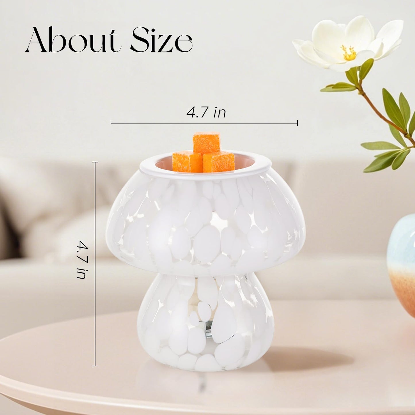 Candeldo Mushroom Wax Melt Warmer: Scentsy Wax Melter Warmer Cute Melter Fragrance Candle Lamp Home Decor Mothers Day Birthday Gift for Women