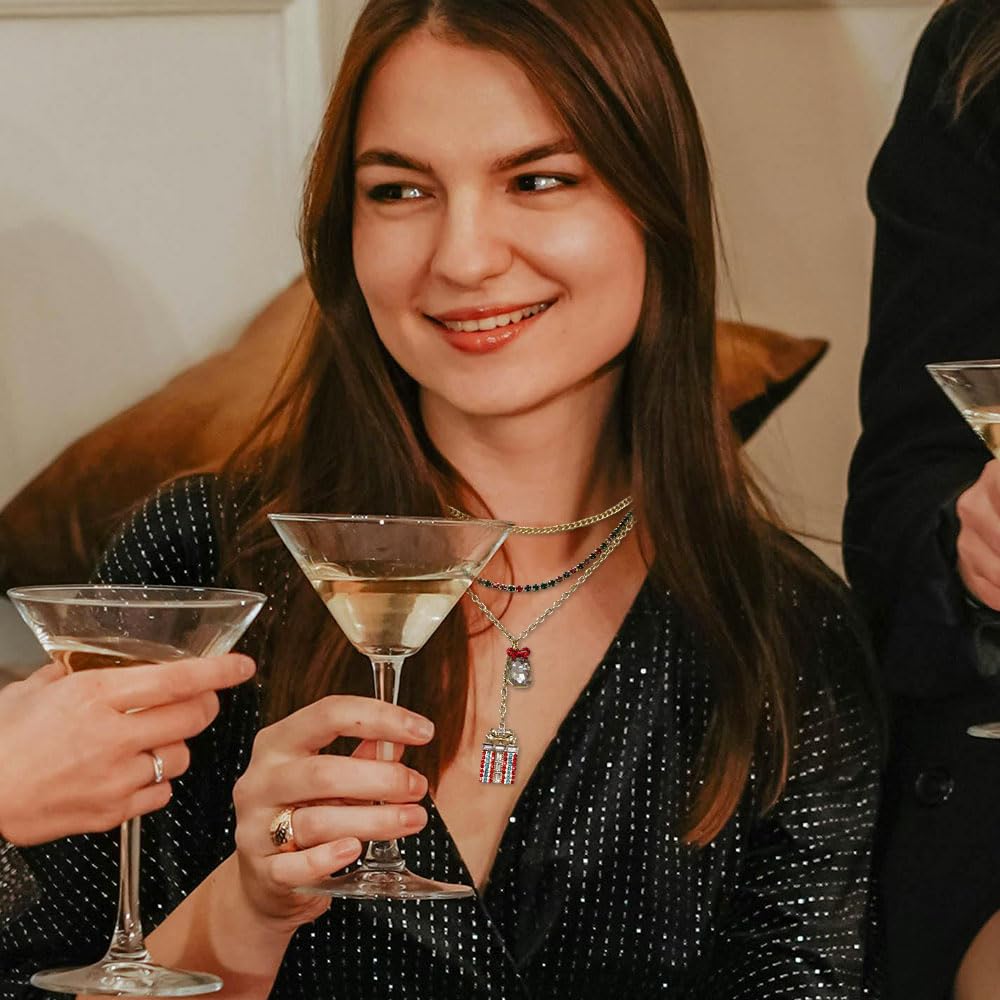 Madison Tyler Christmas Jewelry Sets for Women | Christmas Gift Layering Pendant Charm Necklaces | Cute Xmas Dangle Earring | Holiday Jewelry Gift