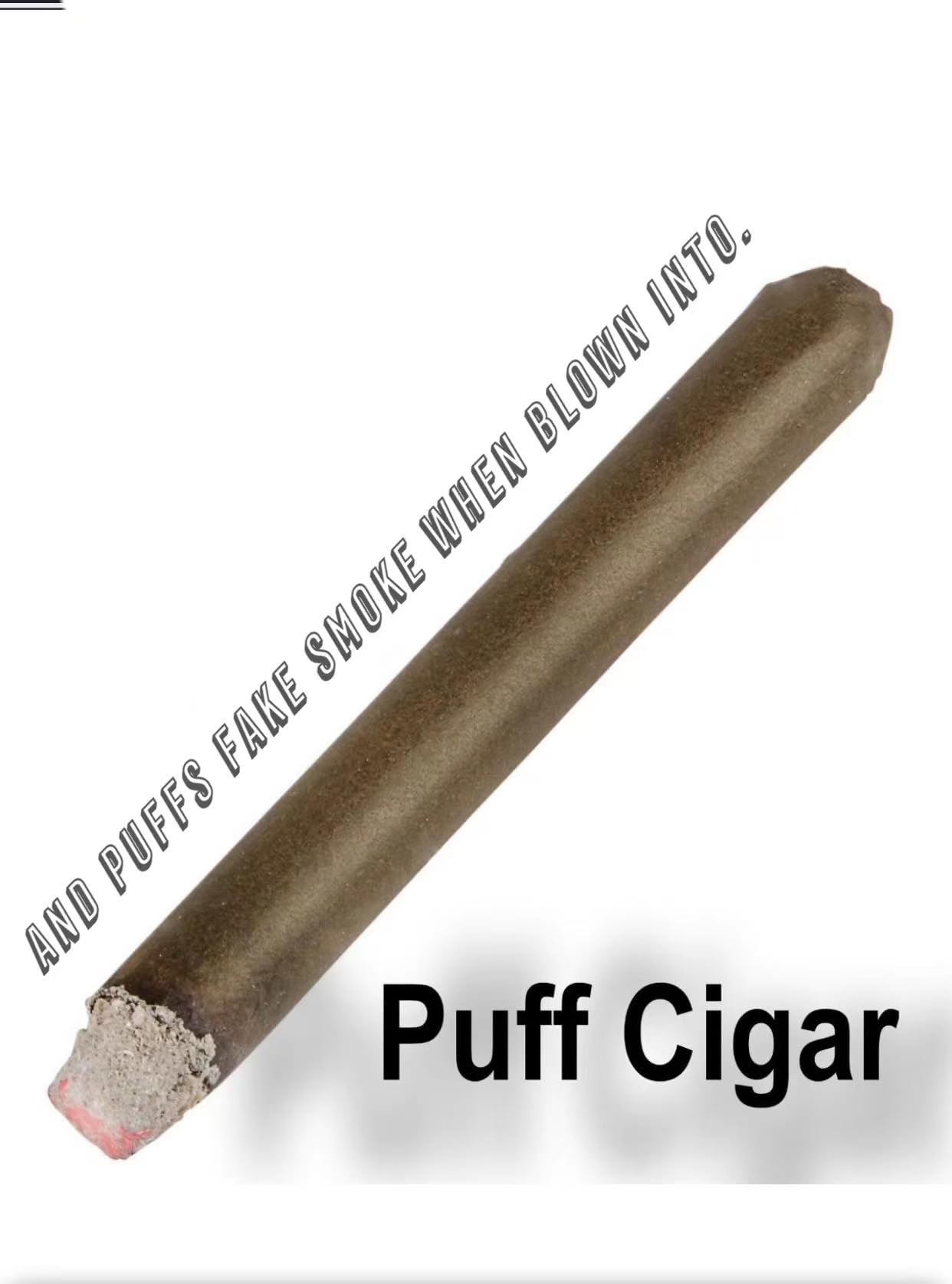 CLESEN Puff Cigar 4.5 Inch(12 Pack),That Blow Smoke,Durable ，Realistic,Ideal for Themed Parties,Prop for Prank, Halloween Costume, Movie, Or Theater Play Tricky Fun Gag Cool Toy,