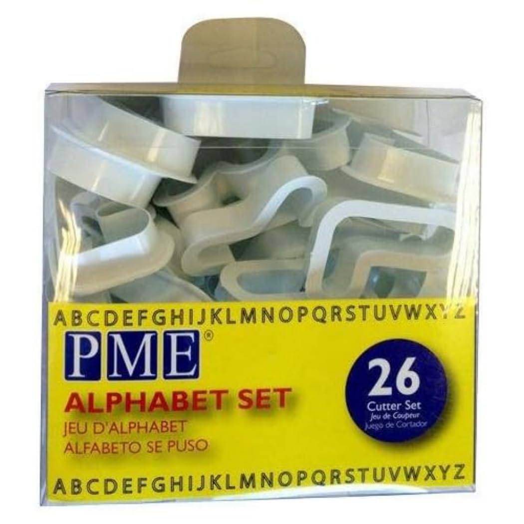 PME Alphabet Cutters for Sugarcraft and Cake Decorating, Set of 26