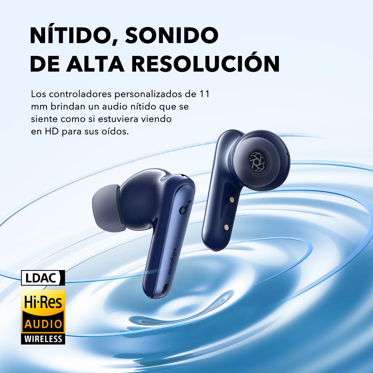 Soundcore by Anker Liberty 4 NC Wireless Earbuds, 98.5% Noise Reduction, Adaptive Noise Cancelling to Ears and Environment, Hi-Res Sound, 50H Battery, Wireless Charging, Bluetooth 5.3
