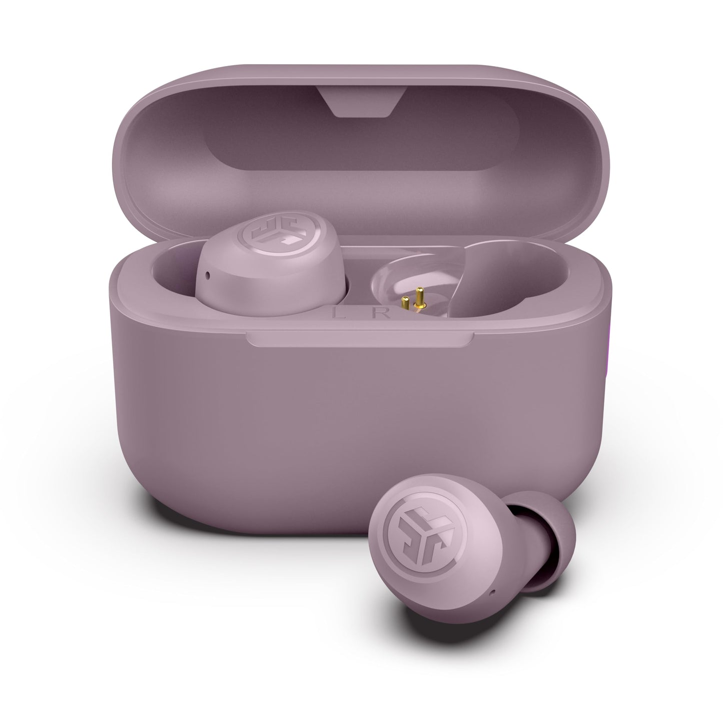 JLab Go Air Pop+ True Wireless Earbuds, in Ear Headphones, Bluetooth Earphones, 35H Playtime Ear Buds, Bluetooth Earbuds with Microphone, USB-C Charging Case, Dual Connect, EQ3 Sound, Mauve