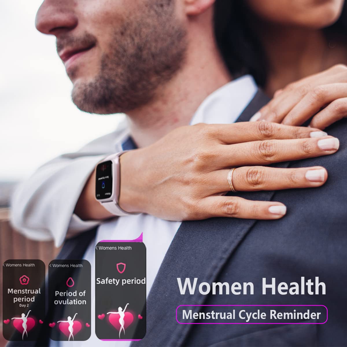 FITVII Fitness Tracker, Smart Watch with 24/7 Blood Pressure Heart Rate and Blood Oxygen Monitor, Sleep Tracker with Calorie Step Counter, IP68 Waterproof Activity Tracker for Women Men Android iOS