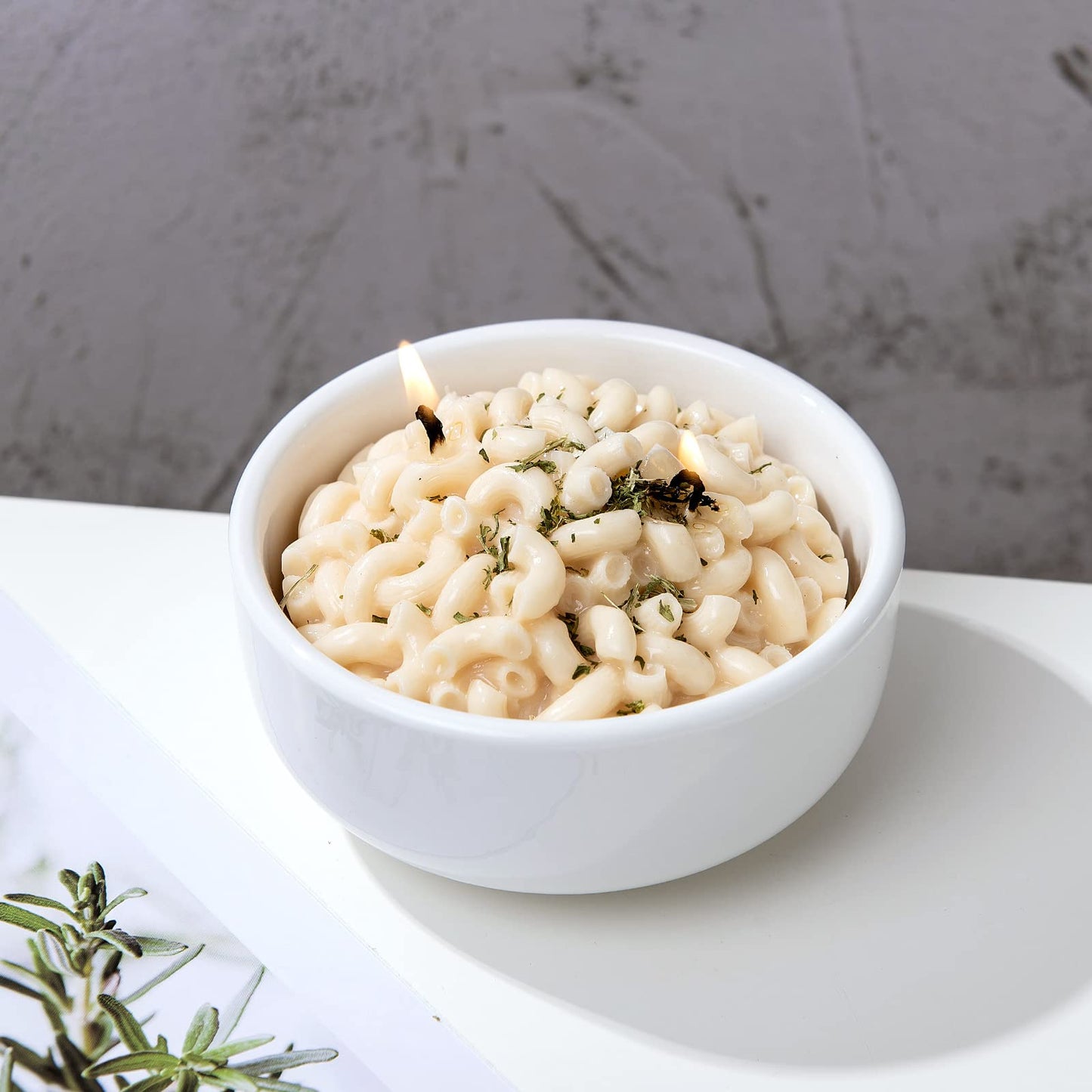Macaroni and Cheese Pasta Bowl Scented Candle Ritual Gift for Your Lovers Friends