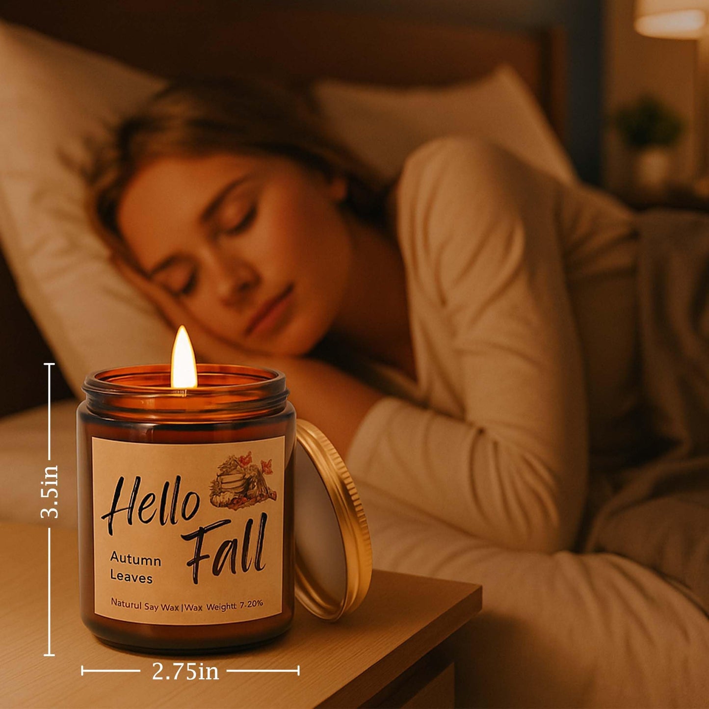 Lihome Fall Candles, Fall Decorations for Home - Fall Gifts for Women, Natural Soy Wax Scented Candles Set(4pcs)