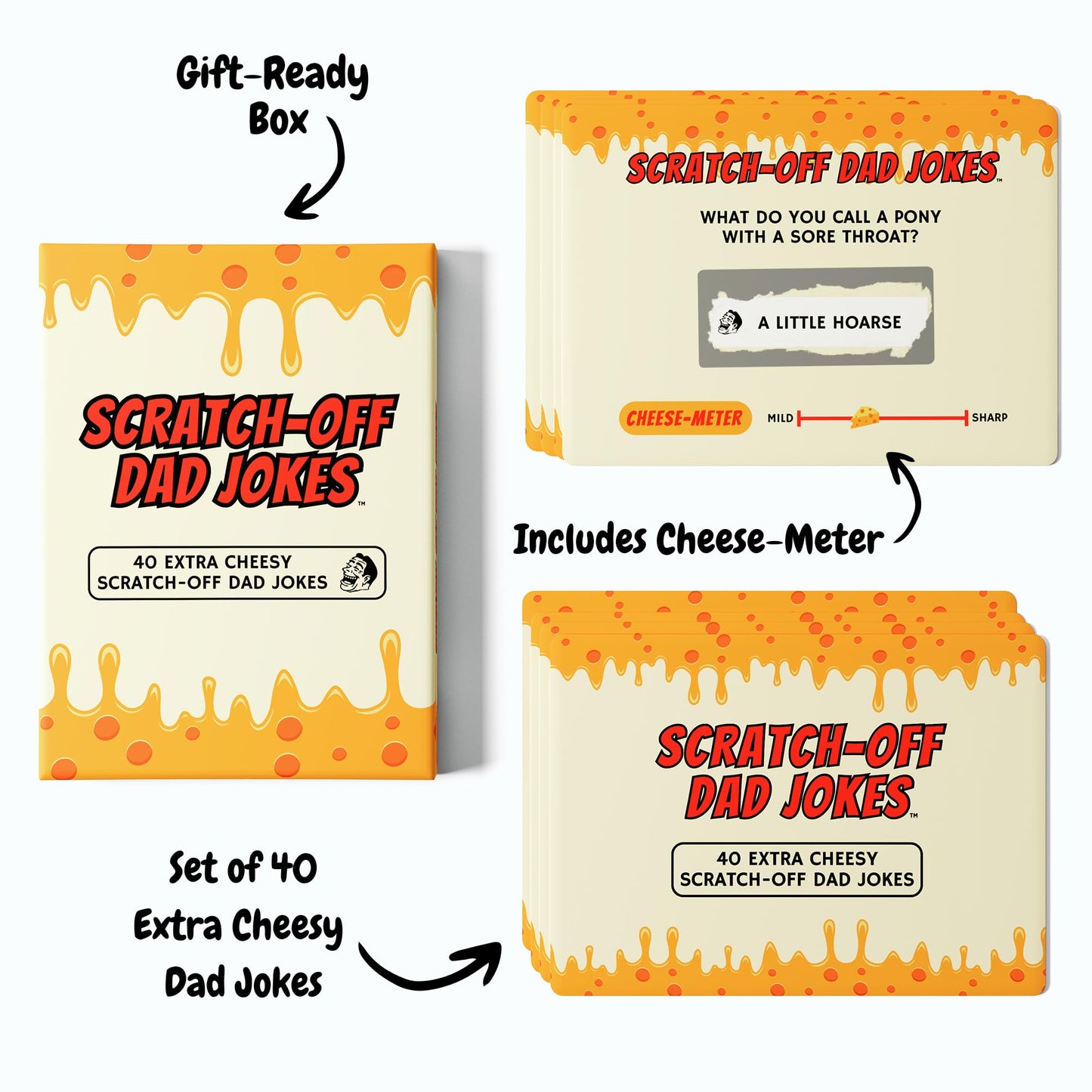 Gifts for Dad - Scratch Off Dad Jokes - Dad Christmas Gifts, White Elephant Gifts for Adults, Funny Gifts, Dad Birthday Gift, Gifts for Husband, Gifts for Men, Dad Stocking Stuffers