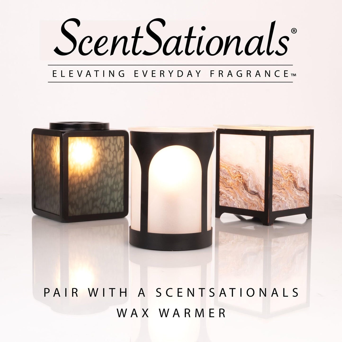 Scentsationals Wax Melts Moodscapes - Tranquility 4-Pack – Long Lasting Wax Cubes with Strong Scent for Warmers – Includes Zen, Illusion, Enchanted & Dream Cloud – 10oz (24-Cubes)