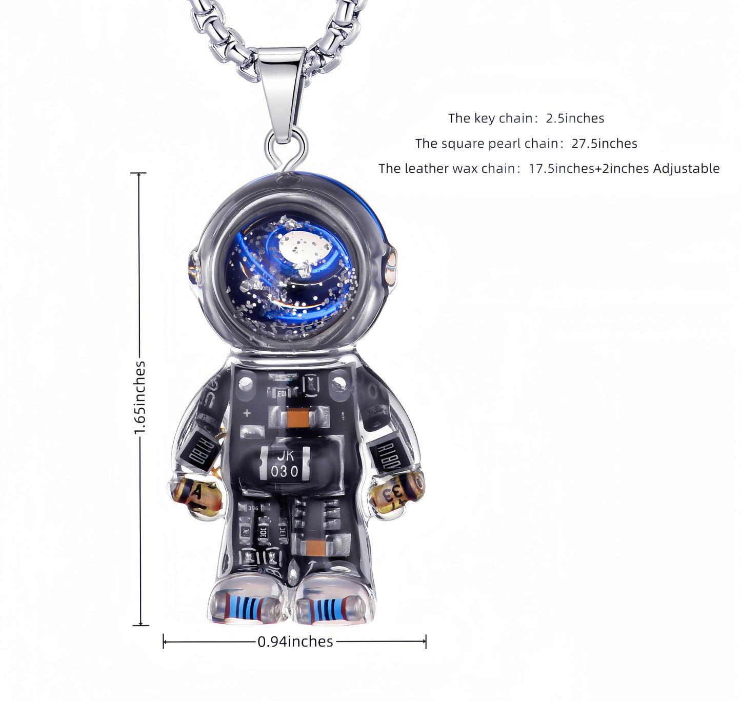 REBME Astronaut Pendant Necklace Unique steampunk Pendant Trendy and Cool Accessory as Necklace Keychain Bagcharm for Men and Women