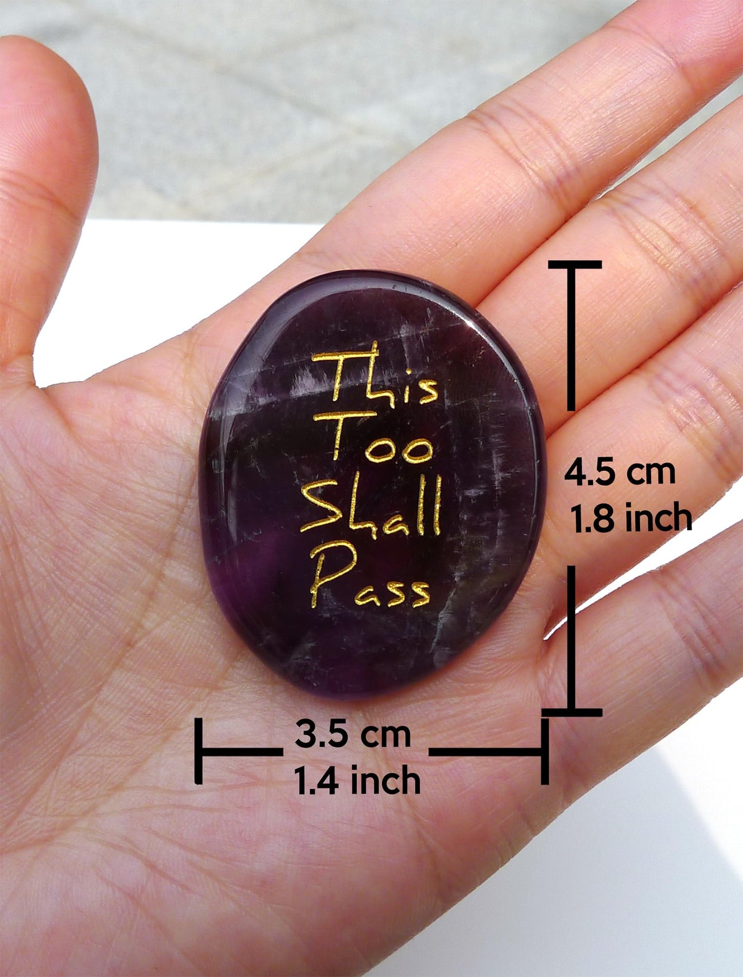 SOLICIEL This Too Shall Pass Amethyst Healing Crystal, You Got This Inspirational Gifts Speical Thinking of You Keepsake Gifts for Women Men