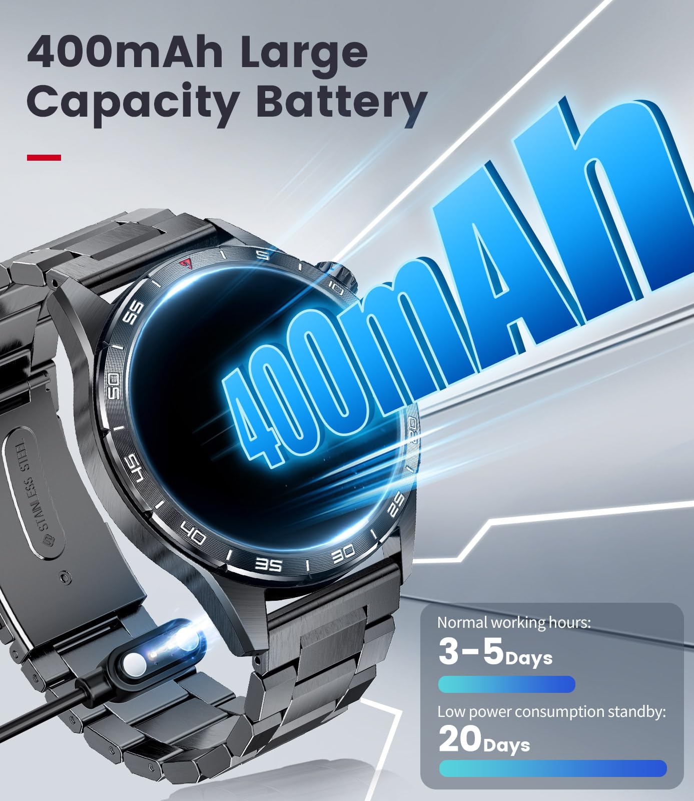 LIGE Smart Watches for Men(Answer/Make Calls), 1.43" HD AMOLED Fitness Tracker with 110+ Sport Modes, 24/7 Heart Rate Sleep Monitor Smartwatch, IP68 Waterproof Smart Watch for Android iOS