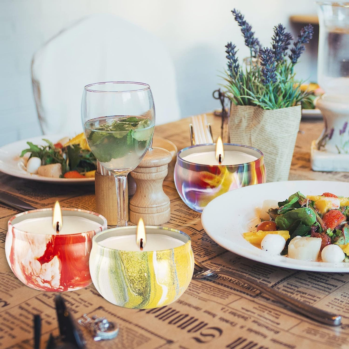 Scented Candles Aromatherapy Candles for Stress Relief,Soy Wax Candles Gifts for Women for Mothers Day, Valentine's Day,Birthday,16 X 2.5 oz