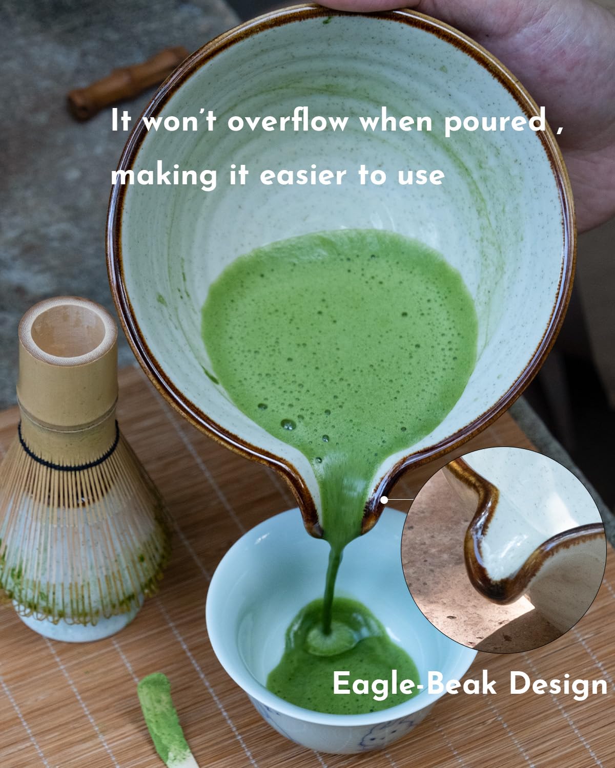Zzlright Matcha Whisk Set,Matcha Set,Matcha Kit,Matcha Bowl with Spout,Scoop,Sifter,Bamboo Whisk,Chasen Holder,Unique Gifts for Women Grifend,Gifts for Christmas, Birthday,Halloween