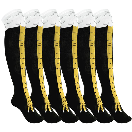 Nackiy Crazy Funny Chicken Feet Socks for Women Men, 3D Novelty Gag Gift Stocking Stuffers, White Elephant Gifts for Adults