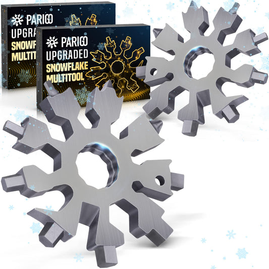 Snowflake Multi Tools Gifts for Men - Stocking Stuffers for Men Dad Teens Women 20-in-1 Pocket Size Portable Cool Gadgets with Screwdriver Bottle Opener Unique Mini Tool Christmas Birthday Gift, 2Pack