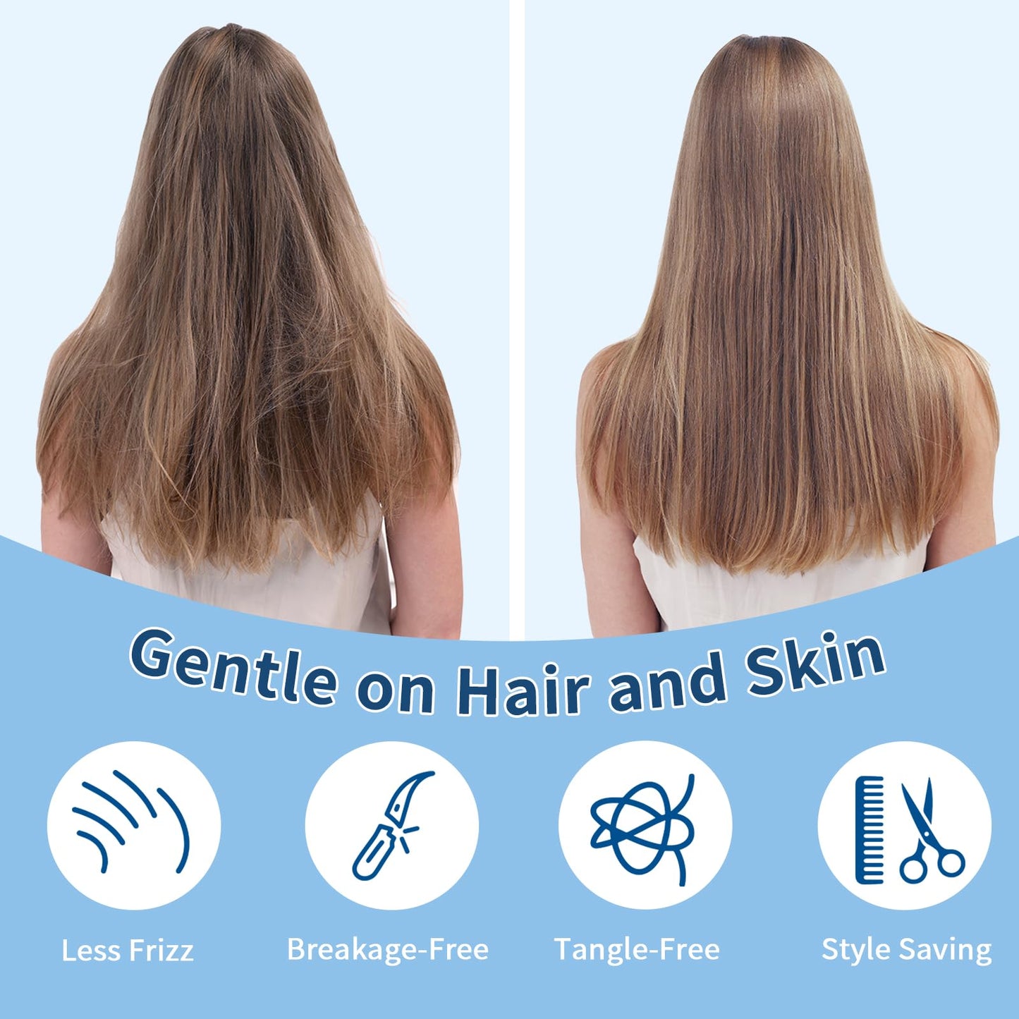 Cooling Pillow Cases for Hot Sleepers and Night Sweats, Ice Cool Pillowcases Queen Size Set of 2 for Hair Skin Silky Luxury Cover with Envelope Closure, Dorm Essentials for Deco, Royal Blue,20"×30"