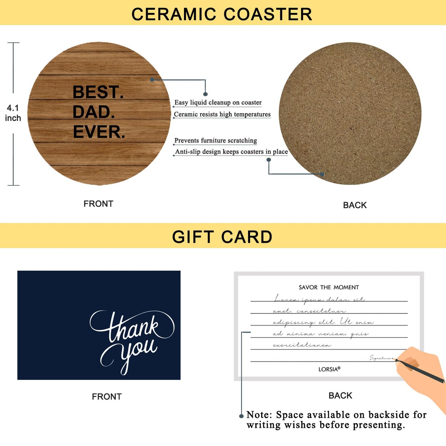 Gifts for Dad Men, Whiskey Decanter Set with Gift Box, Unique Christmas Gift from Daughter or Son, Perfect Birthday and Retirement Present for Men - Includes 2 Ice Molds, 2 Coasters, and a Gift Card