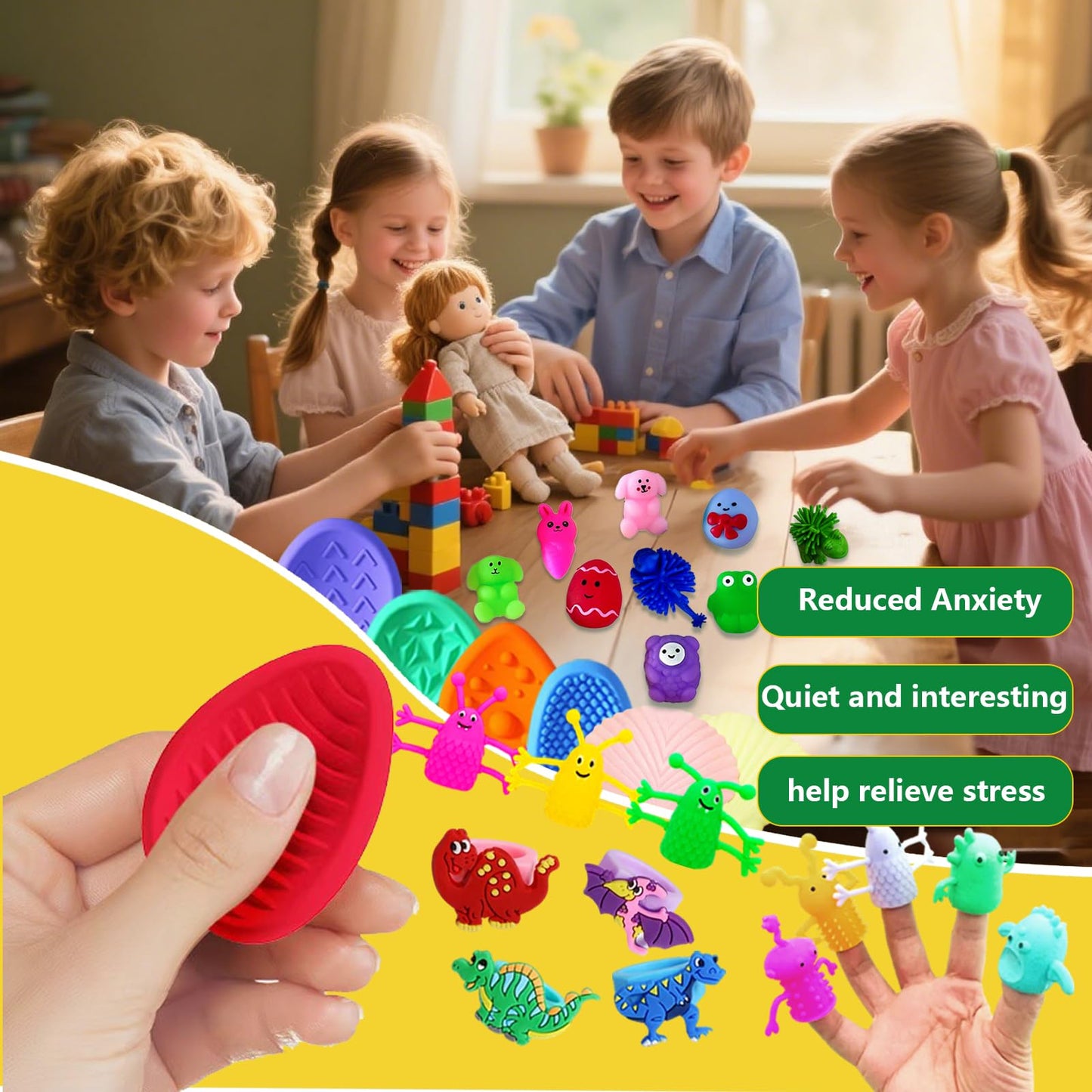 70 Pcs Fidget Toys Set,Stocking Stuffers for Kids, Gifts for Kids, Party Favors - Stress Relief Sensory Toys - ADHD Toys,Anxiety Carnival Treasure Classroom Prizes