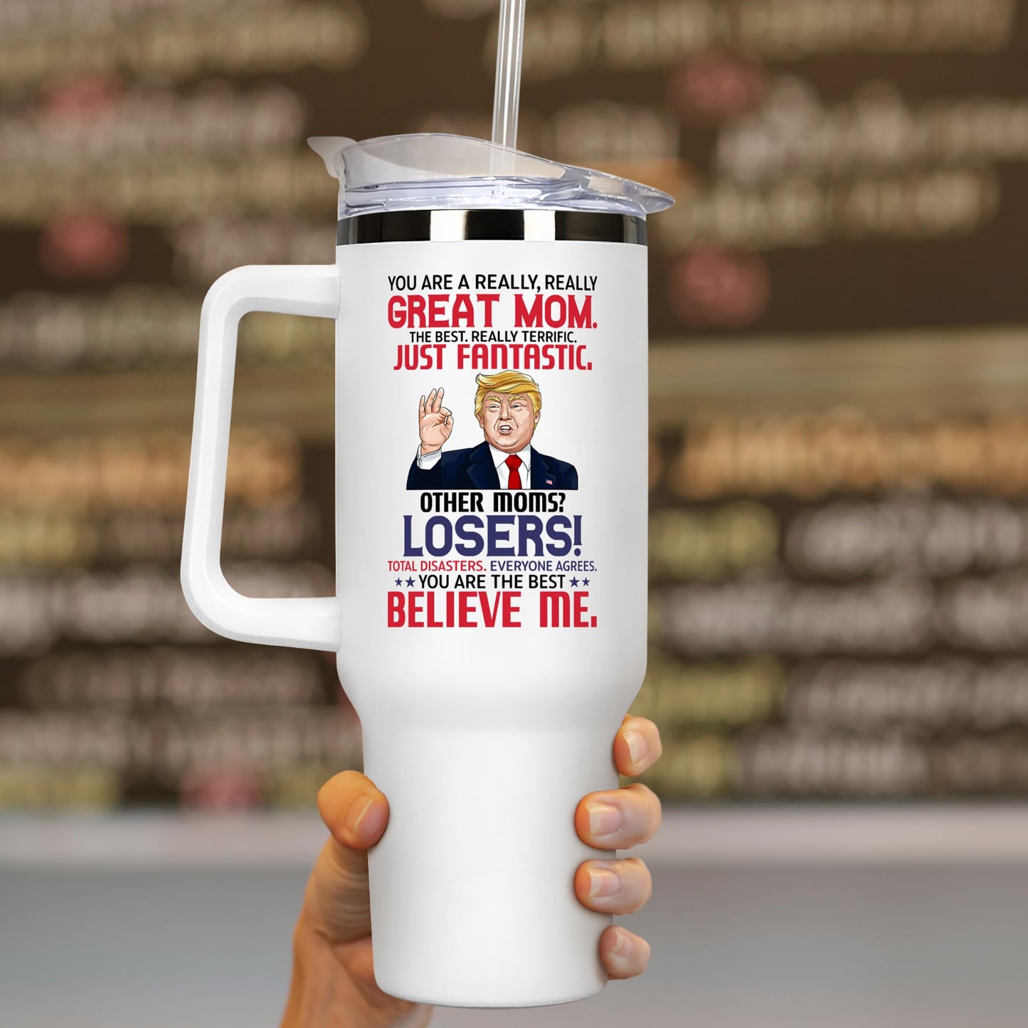 UMACVN Gifts for Mom from Daughter Son - Mothers Day Gifts for Mom Wife - Birthday, Mother's Day, Christmas Gift Ideas for Moms - Gift for Mama, Moms, Mother from Kids - 40 Oz Stainless Steel Tumbler