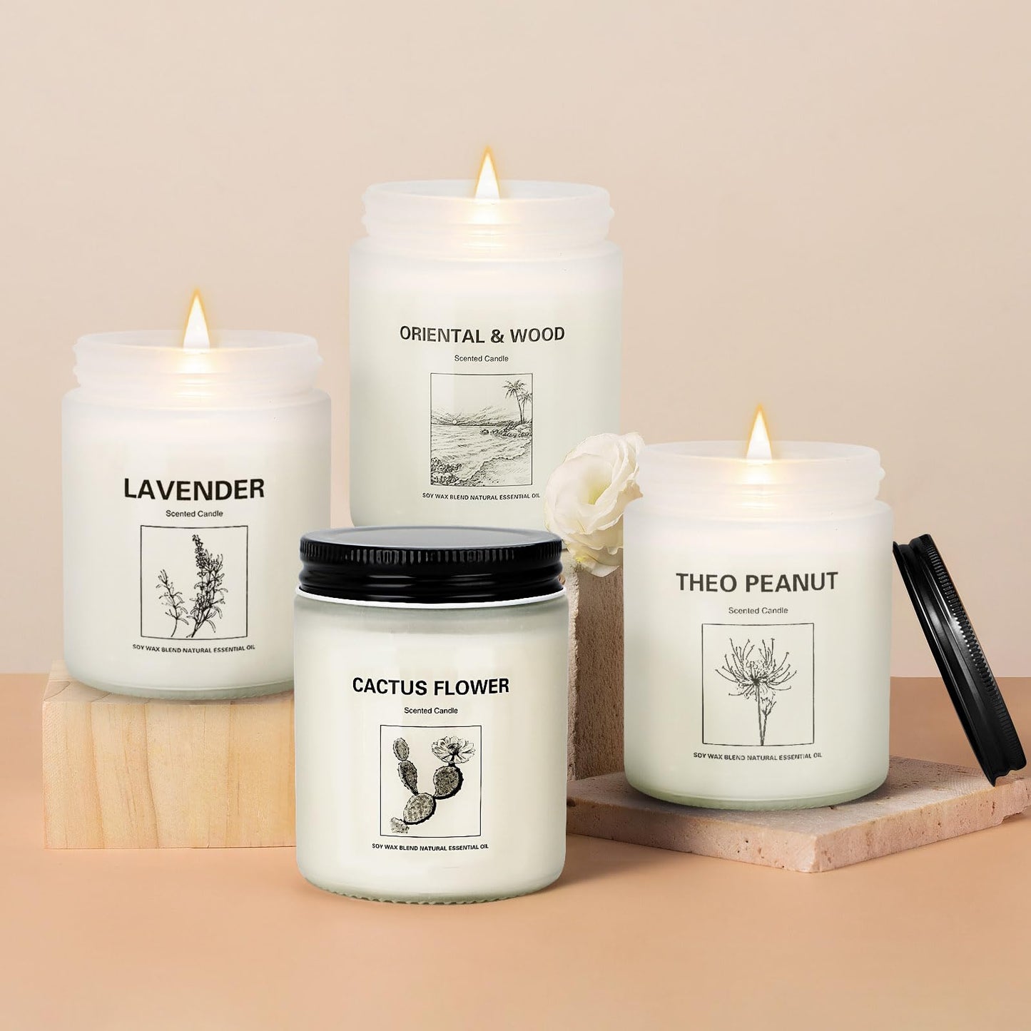 Candles for Home Scented,Lavender Candle Gifts Set,Made with Natural Soy Wax & Essential Oils, 6 Pack 42 Oz Candles Gifts for Women, Ideal for Birthday, Valentine's Day, Thanksgiving