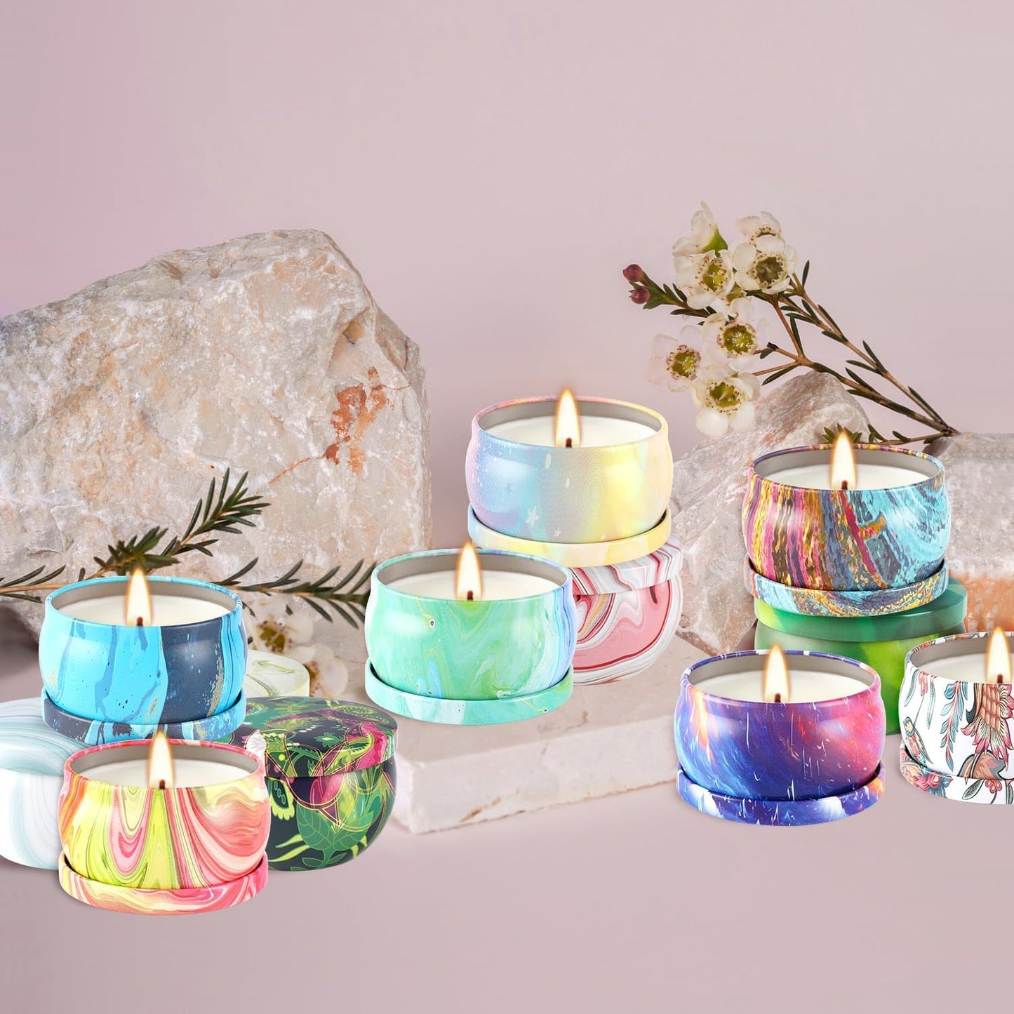 Howemon 36 Pack Scented Candles Set for Home, Relaxing Stress Relief, Aromatherapy - Natural Soy Wax and Fragrance - Gifts for Women, Mom, Best Friend, Wife, Birthday