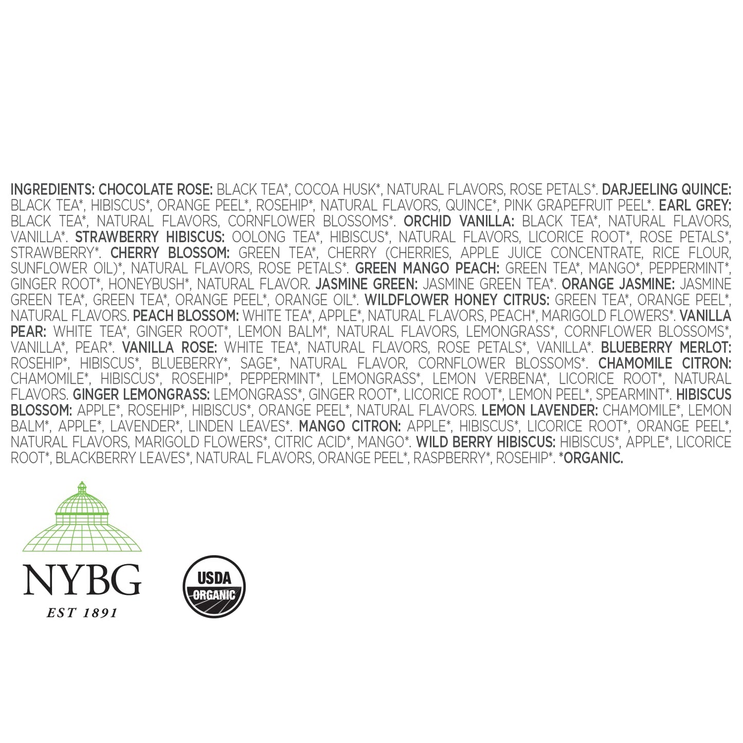 Tea Forte Jubilee Premium Tea Chest Gift Sampler, 40 Count, 2 of each Variety Blend Individually Wrapped Handcrafted Pyramid Infuser Bags