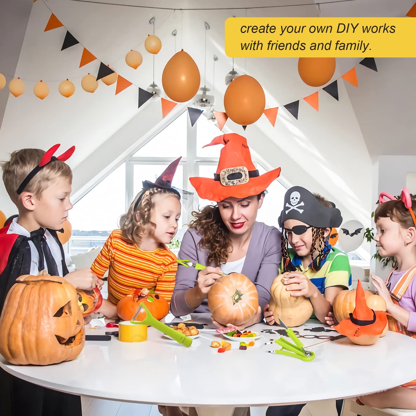 18pcs Melon Baller Scoop Set, FODIENS 4 In 1 Stainless Steel Fruit Slicer Peeler Set, Avocado Slicer Orange Peeler Fruits Vegetables Carving Tools Set with Mini Fruit Cookie Cutters Set