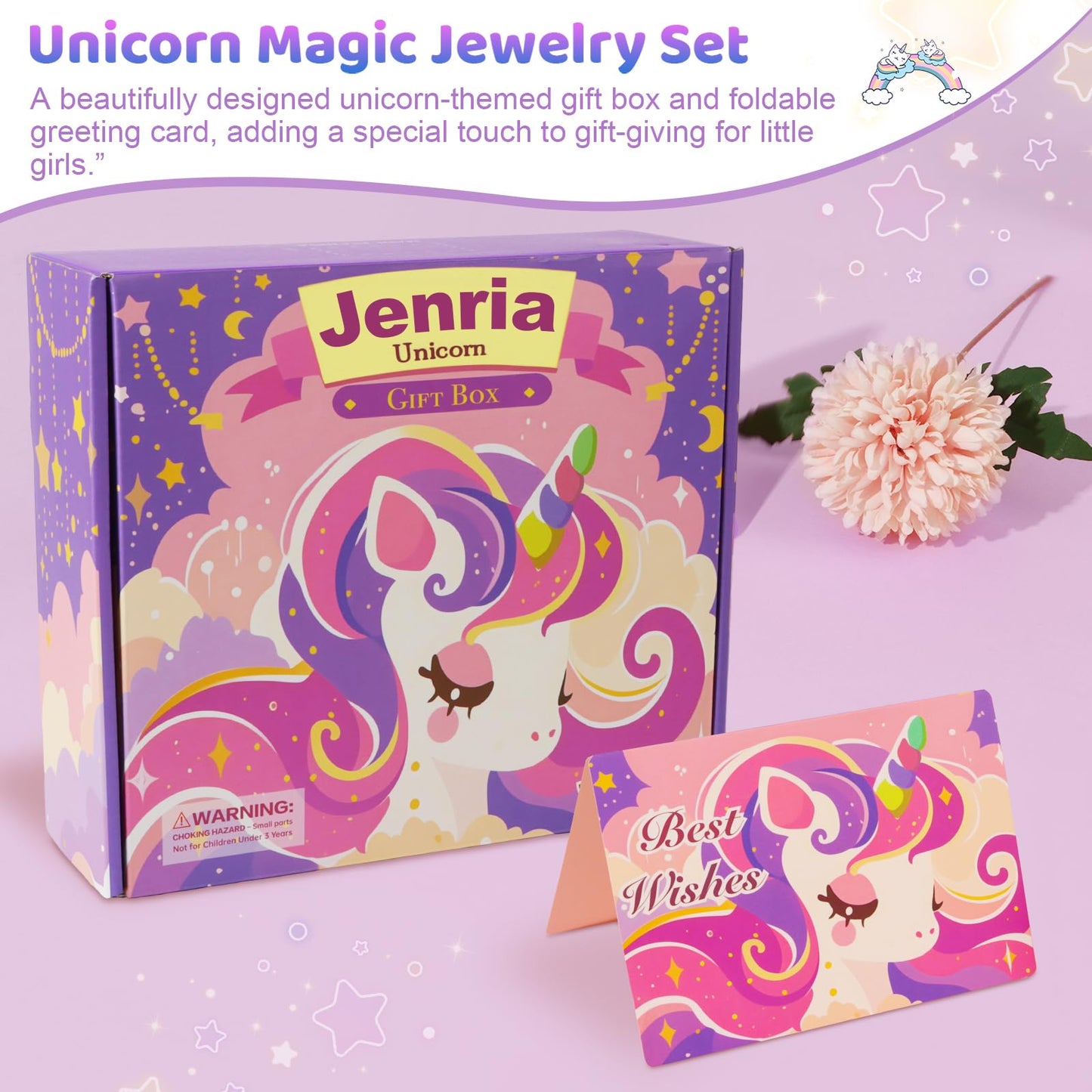 Jenria Unicorn Gifts for Girls, Birthday Gifts for Girls Age 3 4 5 6 7 8 9 10 Years Old Girl Birthday Gift Ideas, Girls Toys Age 6-8, Unicorn Toys for Daughter, Niece