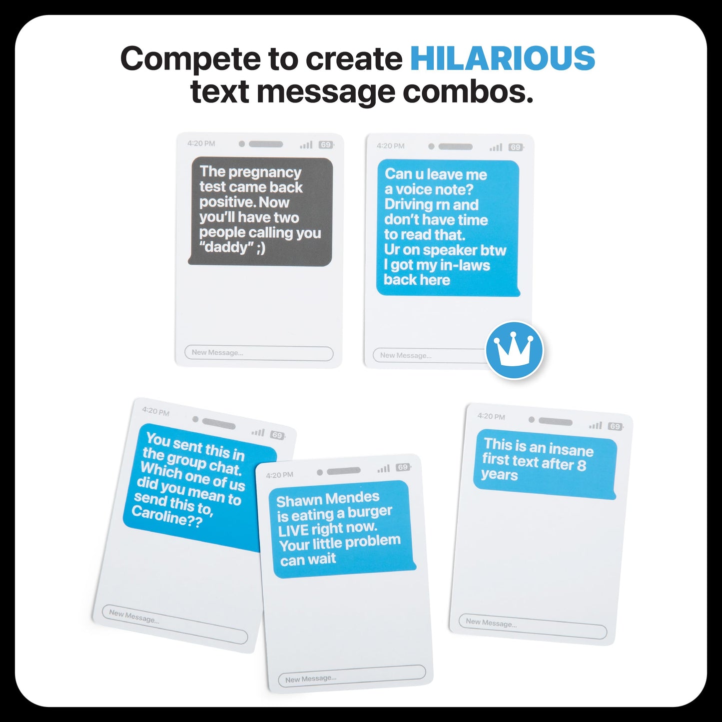 New Phone, Who Dis? by Relatable, The Offline Text Message Party Game, Spicier Edition With New Updated Content, Card Games for Adults, Game Night Games, Includes 100 inbox cards & 300 Reply Cards