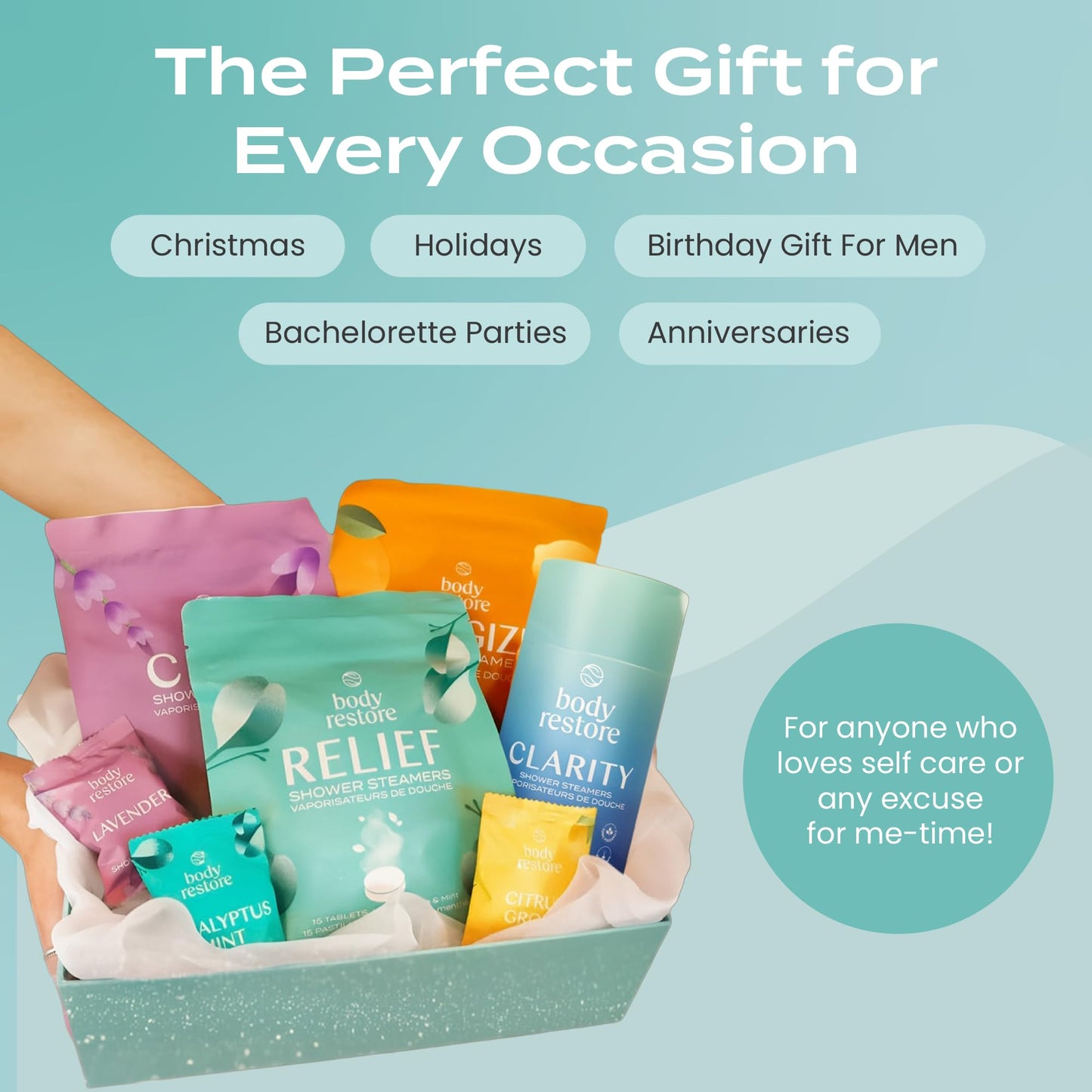 Body Restore Shower Steamers Aromatherapy 15 Pack - Birthday Gifts for Women, Men, Travel Essentials, Stress Relief, Relaxation, Self Care - Eucalyptus