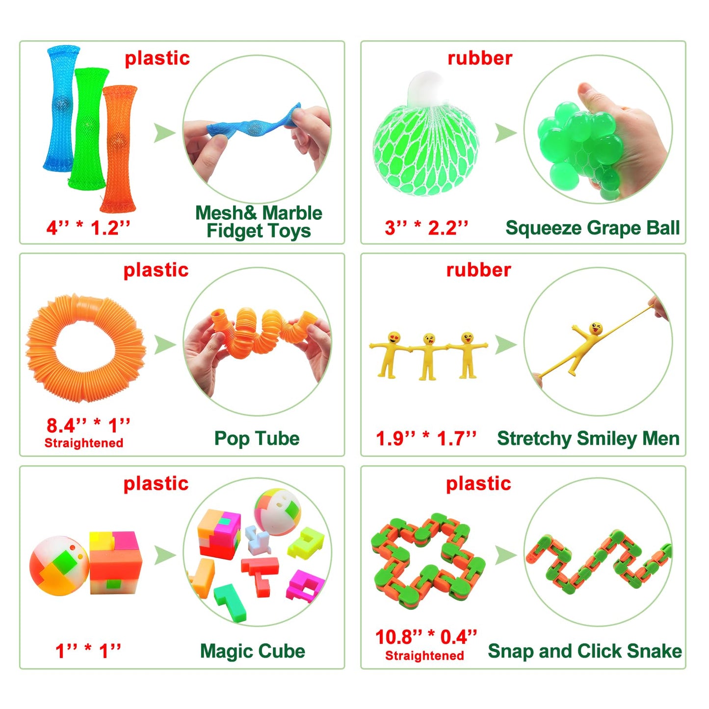 Scientoy Fidget Toy Set, 35 Pcs Sensory Toy for ADD, OCD, Autistic Children, Adults, Anxiety Autism to Stress Relief and Anti Anxiety with Motion Timer, Perfect for Classroom Reward with Gift Box